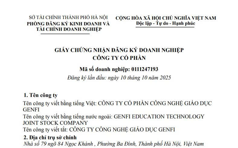 thanh-lap-cong-ty-co-phan-cong-nghe-giao-duc-genfi