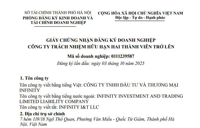 thanh-lap-cong-ty-tnhh-dau-tu-va-thuong-mai-infinity