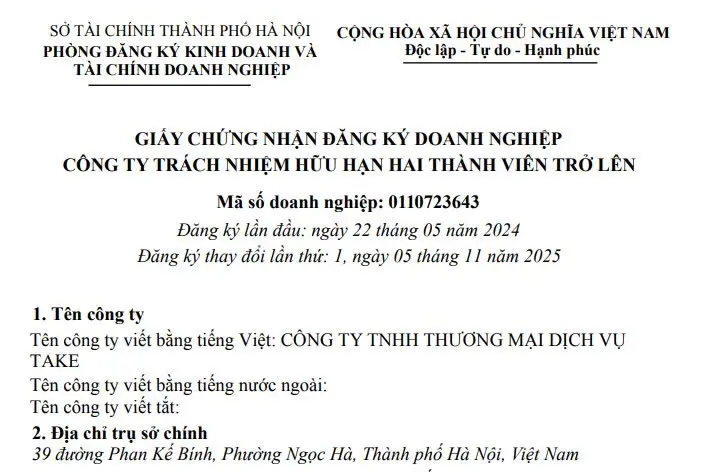 thay-doi-dang-ky-kinh-doanh-cong-ty-tnhh-thuong-mai-dich-vu-take